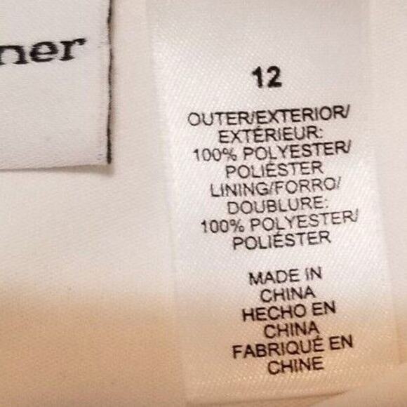 Alfred Dunner Career Casual White/Cream Embroidered Poncho W/Tunic Shell Size 12 - Picture 10 of 11